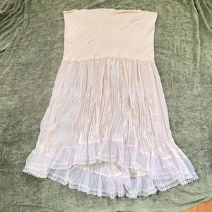 Free People Pink Babydoll Sheer Skirt